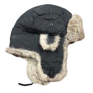 Unisex Russian Bomber Trapper Hat Winter Warm Ear Flaps Faux Fur Trim Size XL